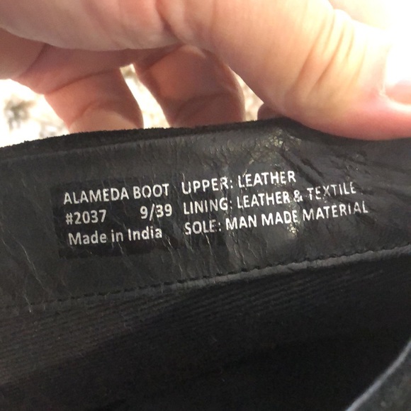 Vintage 7- size 9 black suede/leather vintage looking Alameda boots - Picture 8 of 10